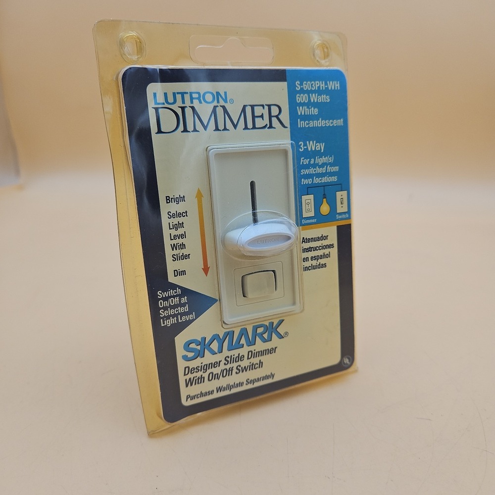 Vintage Lutron Dimmer Switch Skylark S-603PH-WH Brand New NOS